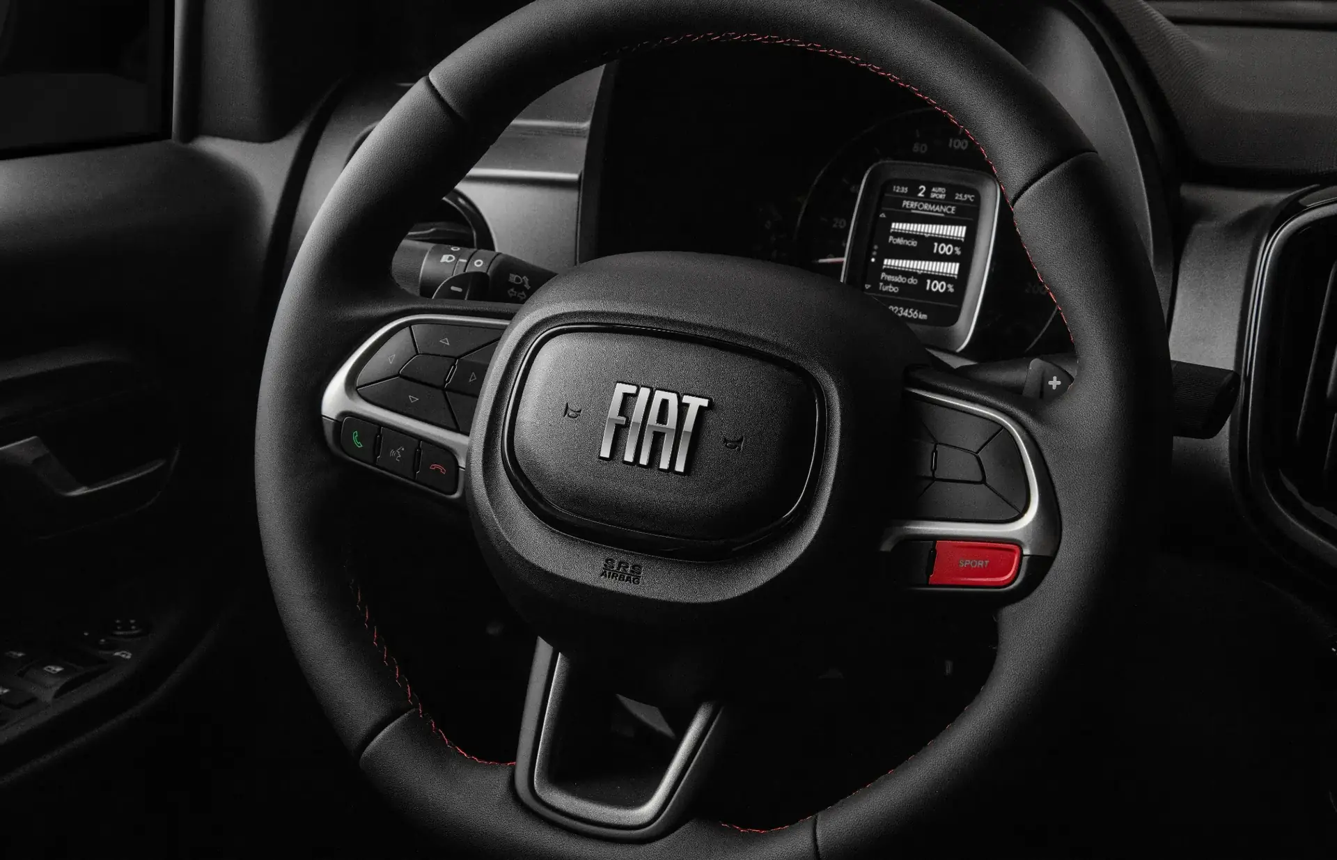 Tapizado cuero de la Fiat Strada Ranch