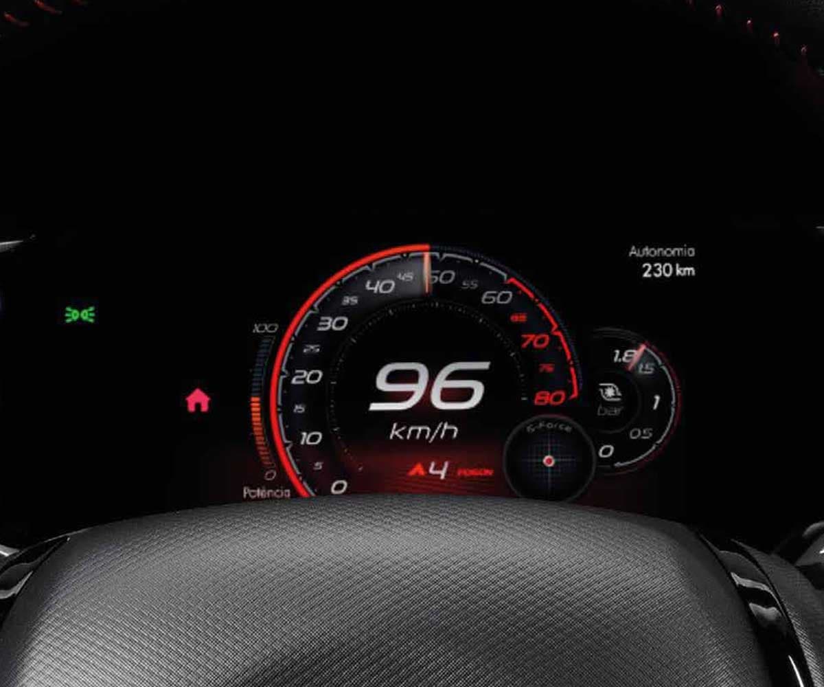 Clúster digital 7” Full Color del Fiat Pulse Abarth